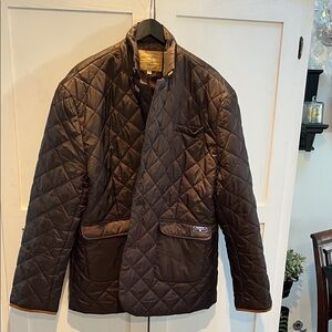Men's Quilted Jacket in Rich Brown